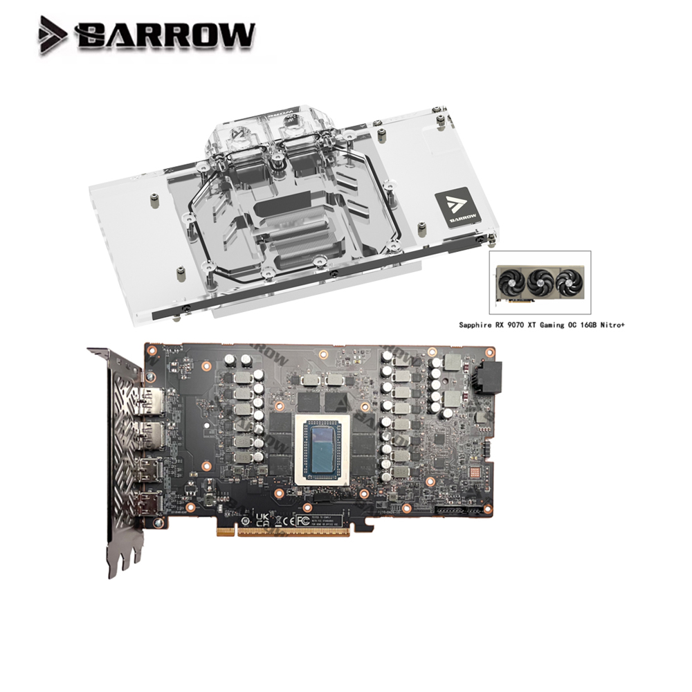 Rx 9070 Xt - بارو GPU كتلة المياه لـ Sapphire