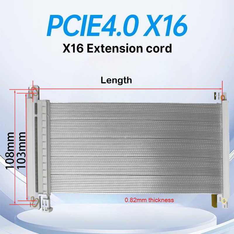 Itx Gpu Riser Pcie 4.0 16X - ADT-Link PCI-E x16 4.0 كابل Riser
