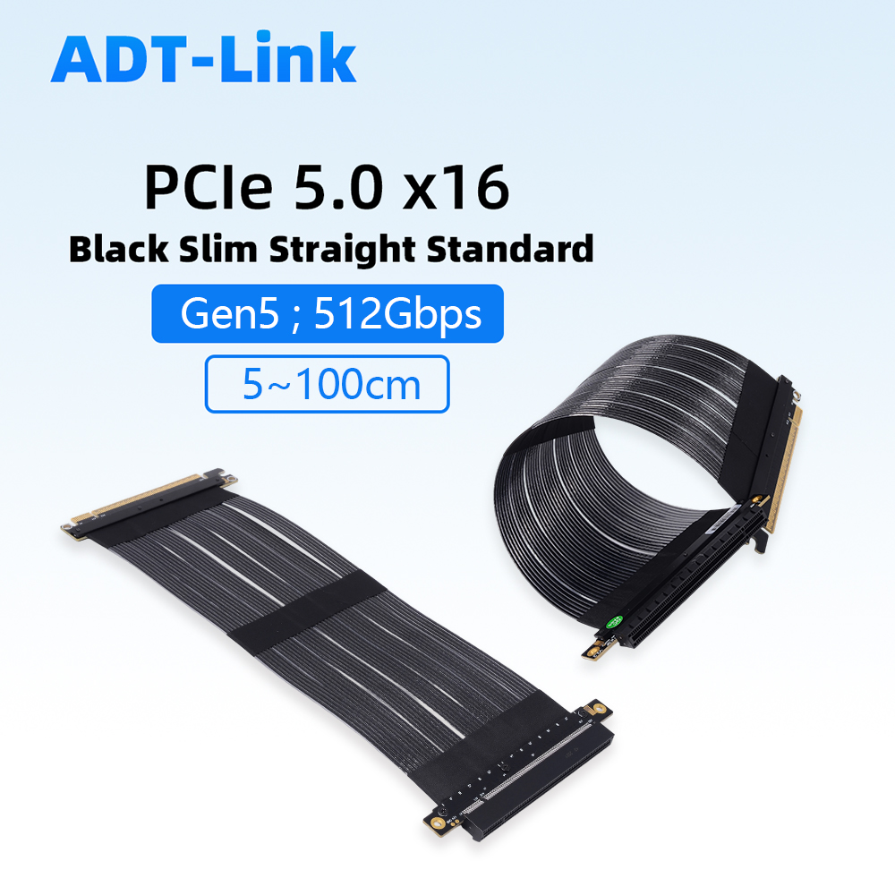 Pcie 5.0 Gpu Riser Cable - كابل تمديد بطاقة الرسومات ADT-Link PCIe