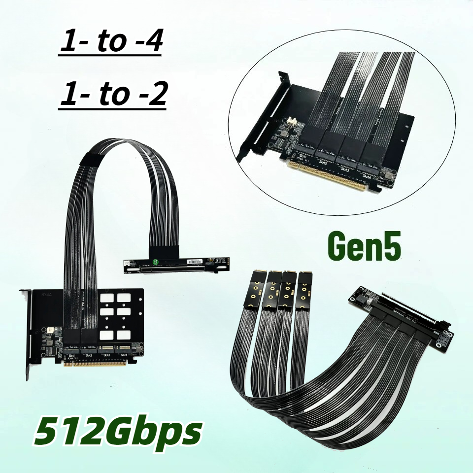 Pcie 5.0 Gpu Riser Cable - بطاقة توسعة PCIe 5.0 X16 مع