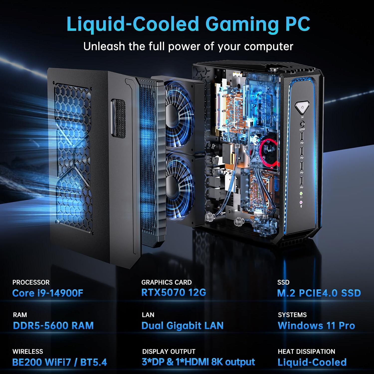 جهاز كمبيوتر صغير مزود بتبريد  - مراجعة Desktop Gaming Gpu 32Gb وسعره