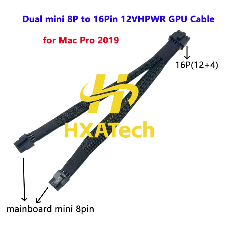 HXATech-كابل طاقة لجهاز ماك بر - مراجعة Dual 8Pin To 16Pin 12Vhpwr Cable وسعره