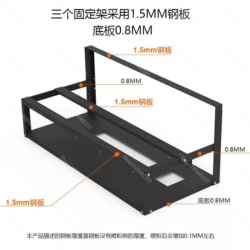 إطار جهاز تعدين الرسوميات (GPU - مراجعة Gpu Mining Rig Frame 8 Gpu وسعره